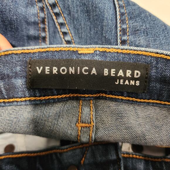Veronica Beard Kate 10" Skinny Jeans in Vintage Fray Wash 24 - Picture 6 of 8